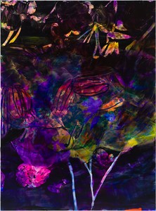 Jadé Fadojutimi The unitch PT1, 2023. Acrylic, oil, oil pastel, and oil stick on canvas, 98 ½ × 72 ⅞ inches (250 × 185 cm) © Jadé Fadojutimi. Photo: Mark Blower