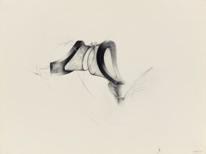 Jay DeFeo, Untitled (Water Goggles series), 1977. Acrylic, graphite, and charcoal on paper, 15 x 20 inches (38.1 x 50.8 cm), Whitney Museum of American Art, New York © 2020 The Jay DeFeo Foundation/Artists Rights Society (ARS), New York