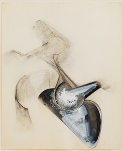Jay DeFeo, Untitled (Shoetree series), 1977. Graphite, acrylic, and charcoal on paper, 16 × 13 inches (40.5 × 33 cm) © 2020 The Jay DeFeo Foundation/Artists Rights Society (ARS), New York. Photo: Robert Divers Herrick