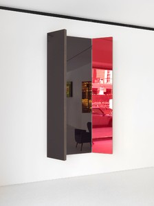 Jean Nouvel, Mirror B, 2014. Walnut and colored mirrors, Dimensions variable, edition of 6 © Jean Nouvel Design, photo by Mike Bruce