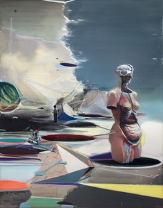 Jia Aili, Geometry in the Sky, 2018. Oil on canvas, 106 ⅜ × 82 ¾ inches (270 × 210 cm) © Jia Aili Studio