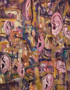 Jim Shaw, Ear Painting 2, 2007. Oil on canvas, 62 × 48 inches (157.5 × 121.9 cm) © Jim Shaw