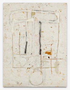 Joe Bradley, Erased Freek, 2010. Oil, spray paint, and mixed media on canvas, 88 × 66 inches (223.5 × 167.6 cm) © Joe Bradley