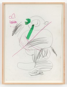 Joe Bradley, Untitled, 2013. Graphite, colored pencil, and tape on paper, 24 × 17 ⅜ inches (61 × 44.1 cm) © Joe Bradley