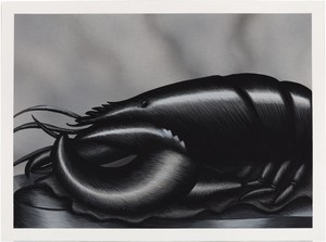 Julie Curtiss Lobster, 2020. Airbrushed acrylic and gouache on paper, 12 × 9 inches (30.5 × 22.9 cm) © Julie Curtiss. Photo: Charles Benton