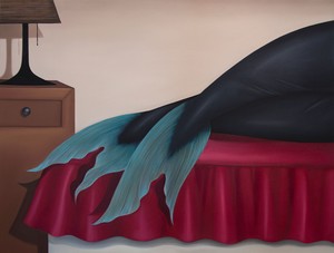 Julie Curtiss Hotel, 2018. Acrylic and oil on canvas, 30 × 40 inches (76.2 × 101.6 cm) © Julie Curtiss