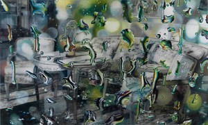 Karin Kneffel, Untitled, 2011. Oil on canvas, 70 ¾ × 118 ¼ inches (179.7 × 300.4 cm) © Karin Kneffel