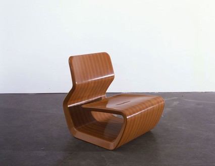 Marc Newson Wingless Micarta Chair, 2007 Linen phenolic composite 29 × 25 × 31 3/8 inches (73.7 × 63.5 × 79.7 cm) Ediiton of 10