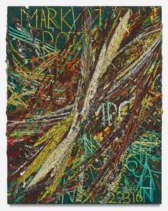 Mark Grotjahn, Untitled (New Capri VII 47.07), 2016. Oil on cardboard, 32 × 25 inches (81.3 × 63.5 cm) © Mark Grotjahn
