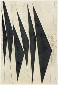 Mark Grotjahn, Untitled (Dancing Black Butterflies), 2007 (part 1). Color pencil on paper, in 9 parts © Mark Grotjahn