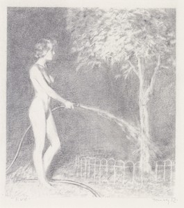 Mark Tansey, Eve, 1982. Pencil on paper, 6 ⅜ × 5 ½ inches (16.2 × 14 cm) © Mark Tansey