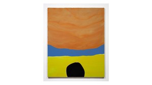 Mary Weatherford, beach, 2000. Flashe on canvas, 60 × 49 inches (152.4 × 124.5 cm) © Mary Weatherford Studio. Photo: Fredrik Nilsen Studio