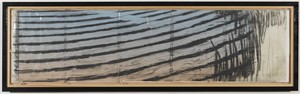 Neil Jenney, Study for Acidify, 1982. Grease stick on acetate, 31 ¼ × 102 ¼ inches (79.4 × 259.7 cm) © Neil Jenney
