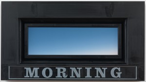 Neil Jenney, Morning, 2012. Acrylic on canvas, in artist’s frame, 18 × 32 inches (45.7 × 81.3 cm) © Neil Jenney. Photo: Rob McKeever