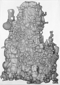 Paul Noble, Volume 6, 2007. Pencil on paper, 39 ⅜ × 27 ⅝ inches unframed (100 × 70 cm) © Paul Noble