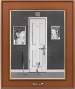 Paul Noble, The Void, 2016. Pencil, paper, oil paint, and frame, 78 ⅜ × 66 ⅛ × 6 5/16 inches framed (199 × 168 × 16 cm) © Paul Noble, photo by Mike Bruce