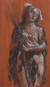 Rachel Feinstein, Cinderella, 2021. Pastel and charcoal on wood panel, 56 × 32 inches (142.2 × 81.3 cm) © Rachel Feinstein