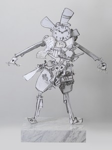 Rachel Feinstein, Mr. Time, 2015. Screen print on coated aluminum with marble base, 101 ½ × 73 × 42 inches inches (257.8 × 185.4 × 106.7 cm) © Rachel Feinstein