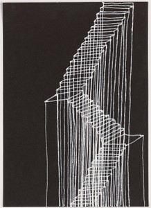 Rachel Whiteread, Stairs, 1995. Correction fluid on paper, 11 ⅝ × 8 ⅜ inches (29.5 × 21 cm) © Rachel Whiteread