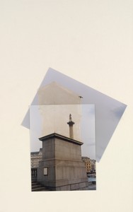 Rachel Whiteread, Trafalgar Square Project, 1998. Photographic collage and acrylic on museum board, 19 ¾ × 12 ⅜ inches (50 × 31.5 cm) © Rachel Whiteread