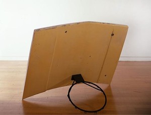 Richard Prince, Nine Yards, 2008. Carhood, basketball hoop, plywood, and bondo, 42 ½ × 31 × 56 inches (108 × 78.7 × 142.2 cm)