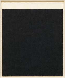Richard Serra, Elevational Weights, Black Matter, 2010. Paintstick on handmade paper, 81 ¾ × 68 ¼ inches (207.6 × 173.4 cm) © 2018 Richard Serra/Artists Rights Society (ARS), New York. Photo: Rob McKeever