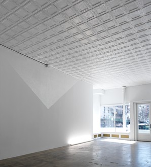 Richard Wright, No Title, 2019 Silver leaf on ceiling and wallInstallation view, Gagosian, Park &amp; 75, New York, March 5–May 10, 2019© Richard Wright. Photo: Rob McKeever