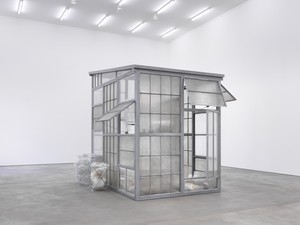 Robert Therrien, No title (transparent room), 2010. Steel, glass, and plastic, 145 × 108 × 156 inches (369.6 × 274.3 × 396.2 cm) © Robert Therrien/Artists Rights Society (ARS), New York