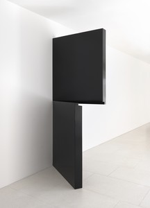 Robert Therrien, No title (black Dutch door), 1993–2013. Mixed media on wood, 114 ¼ × 45 × 49 ¼ inches (290.2 × 114.3 × 125.1 cm) © Robert Therrien/Artists Rights Society (ARS), New York