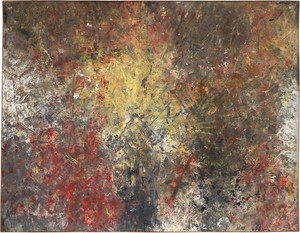 Rudolf Polanszky, Coil Spring Painting, 1985. Acrylic on canvas, in artist’s frame, 89 ¼ × 115 inches (226.5 × 292 cm) © Rudolf Polanszky