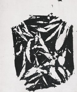 Simon Hantaï, Laissée, 1981–84. Acrylic on canvas, 87 ⅜ × 72 ⅞ inches (222 × 185 cm) © Archives Simon Hantaï/ADAGP, Paris