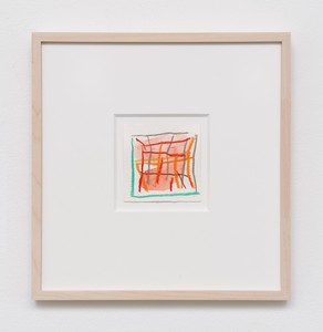 Stanley Whitney, Untitled, 2021. Crayon and watercolor on paper, 3 ½ × 3 ½ inches (8.9 × 8.9 cm) © Stanley Whitney