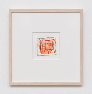 Stanley Whitney, Untitled, 2021 Crayon and watercolor on paper, 3 ½ × 3 ½ inches (8.9 × 8.9 cm)© Stanley Whitney