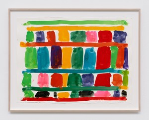 Stanley Whitney, Untitled, 2021. Gouache on paper, 22 ½ × 30 inches (57.2 × 76.2 cm) © Stanley Whitney
