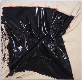 Steven Parrino, Untitled, 1997 Enamel on canvas, 60 × 60 inches (152.4 × 152.4 cm)