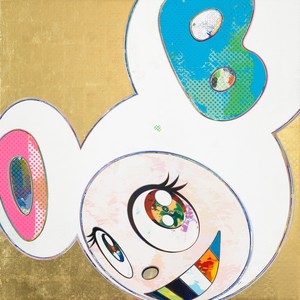 Takashi Murakami, And Then x 6 (Gold &amp; White: The Superflat Method), 2012. Acrylic and gold leaf on canvas mounted on board, 39 ⅜ × 39 ⅜ inches (100 × 100 cm) © Takashi Murakami/Kaikai Kiki Co., Ltd. All rights reserved