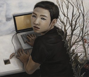 Tetsuya Ishida, Untitled, 2004. Acrylic and oil on canvas, 18 × 20 ⅞ inches (45.5 × 53 cm) ©Tetsuya Ishida Estate