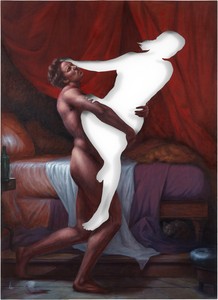 Titus Kaphar, Rapture, 2011. Oil on canvas, 96 × 70 inches (243.8 × 177.8 cm) © Titus Kaphar. Photo: Rob McKeever