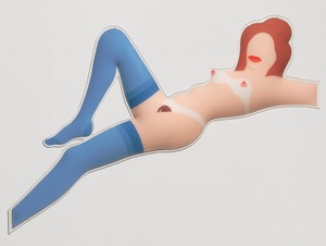 Tom Wesselmann, Great American Nude #82, 1966. Molded and painted Plexiglas, 54 × 79 × 3 inches (137.2 × 200.7 × 7.6 cm, 1 of 5 unique color variations © The Estate of Tom Wesselmann/Licensed by ARS/VAGA, New York