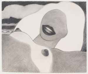 Tom Wesselmann, Drawing for Great American Nude #73, 1965. Pencil on rag paper, 23 × 27 inches (58.4 × 68.6 cm) © The Estate of Tom Wesselmann/Licensed by ARS/VAGA, New York