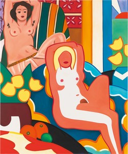 Tom Wesselmann, Sunset Nude with Matisse Odalisque, 2003. Oil on canvas, 120 × 100 inches (304.8 × 254 cm) © The Estate of Tom Wesselmann/Licensed by ARS/VAGA, New York