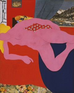 Tom Wesselmann, Great American Nude #2, 1961. Synthetic polymer paint, gesso, charcoal, enamel, oil, and collage on plywood, 59 ⅝ × 47 ½ inches (151.4 × 120.7 cm), Museum of Modern Art, New York © The Estate of Tom Wesselmann/Licensed by ARS/VAGA, New York