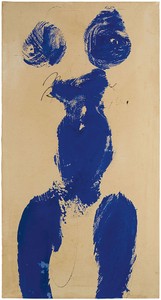 Yves Klein, Monique (ANT 59), 1960. Dry pigment and synthetic resin on paper mounted on canvas, 30 ⅛ × 15 ⅞ inches (76.5 × 40.3 cm) © Yves Klein/2016 Artist Rights Society (ARS), New York/ADAGP, Paris 2016