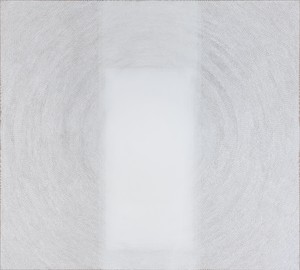 Y.Z. Kami, White Dome I, 2011–13. Acrylic on linen, 124 × 137 inches (315 × 348 cm) © Y.Z. Kami. Photo: Rob McKeever