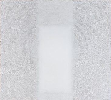 Y.Z. Kami, White Dome I, 2011–13 Acrylic on linen, 124 × 137 inches (315 × 348 cm)© Y.Z. Kami. Photo: Rob McKeever