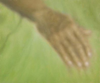 Y.Z. Kami, Aparna’s Hand, 2014–15 Oil on linen, 90 × 108 inches (228.6 × 274.3 cm)© Y.Z. Kami