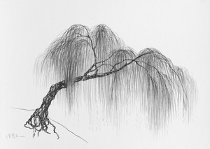 Zeng Fanzhi, Jing Hu Xi Liu, 2012. Pencil on paper, 19 ¾ × 27 ⅝ inches (50 × 70 cm) © Zeng Fanzhi Studio