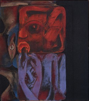 Francesco Clemente, Oblation, 1990–91 Pigment on canvas, 32 × 28 inches (81.3 × 71.1 cm)