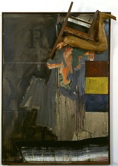 Pasper Johns, Watchman, 1964 Oil on canvas with objects, 85 × 60 ¼ inches (215.9 × 153 cm)