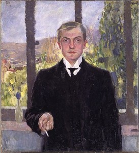 Max Beckmann, Self-Portrait, Florence, 1907. Oil on canvas, 38 ½ × 35 ½ inches (98 × 90 cm)